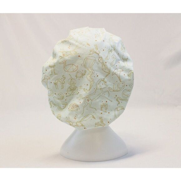 Gold Constellations Bouffant Surgical Dental Scrub Cap Chemo Hat - Picture 1 of 4